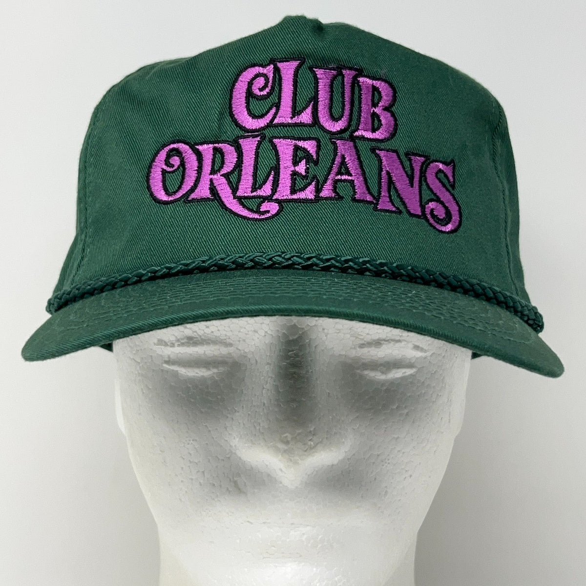 Vintage 90s Club Orleans Casino Las Vegas Hat Baseball Cap Hotel Snapback Green