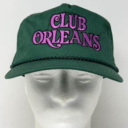 Vintage 90s Club Orleans Casino Las Vegas Hat Baseball Cap Hotel Snapback Green