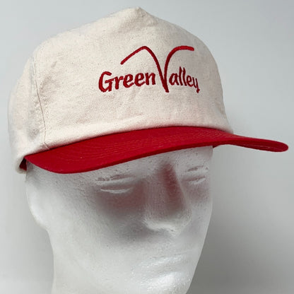 Vintage 90s Green Valley Golf Course Hat Baseball Cap Sioux City Snapback Red