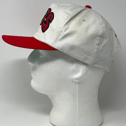 Vintage 90s Arkansas Razorbacks Hogs Hat Snapback White Red NCAA Baseball Cap