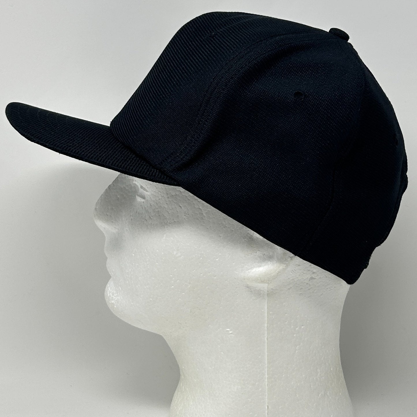 Vintage 80s Solid Blank Hat Baseball Cap Navy Blue Snapback 6 Panel Made In USA