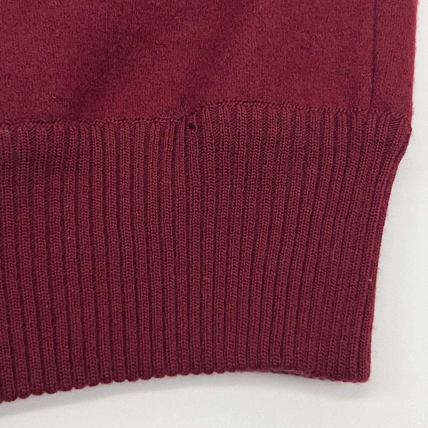 Vintage 90s All New Wool Logo Cardigan Sweater Red Long Sleeve Mens M Medium