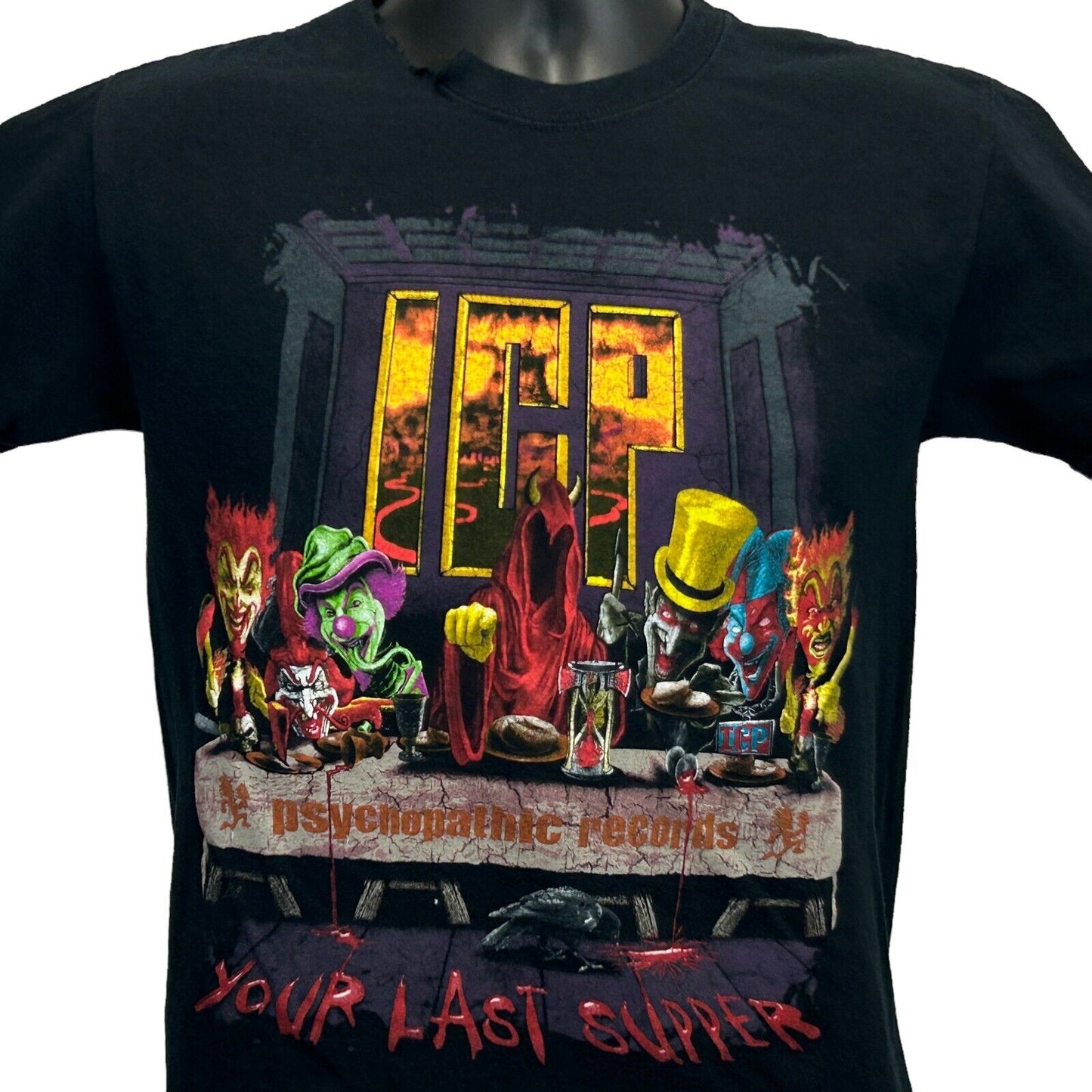 Insane Clown Posse T Shirt Small ICP Psychopathic Records Juggalo Tee Mens Black