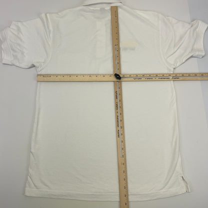 Vintage Y2Ks East Hill Video Polo Shirt Media Short Sleeve Pocket White M Medium