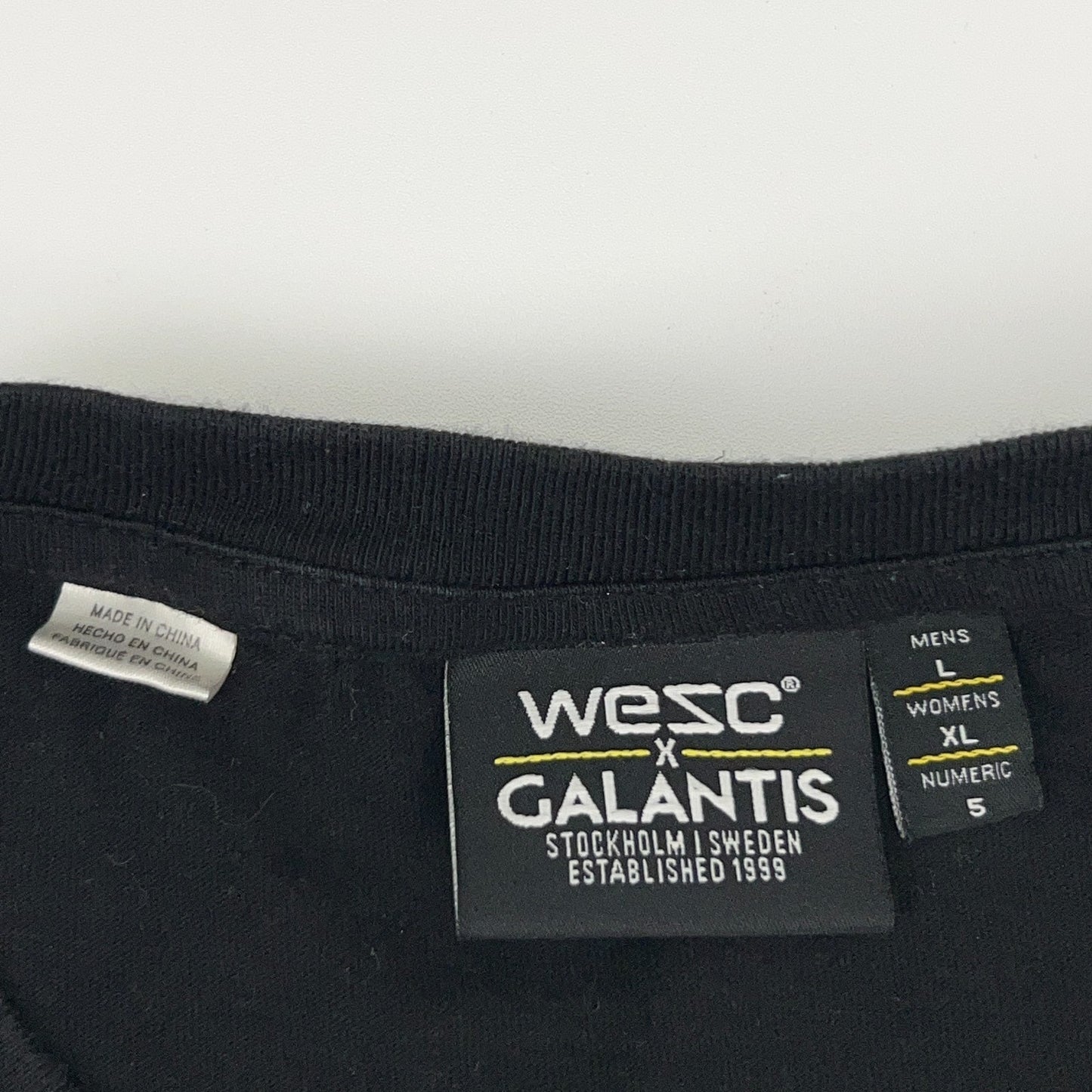 WeSC x Galantis Body T Shirt L Large Black EDM Electronic Dance Music Skater Tee
