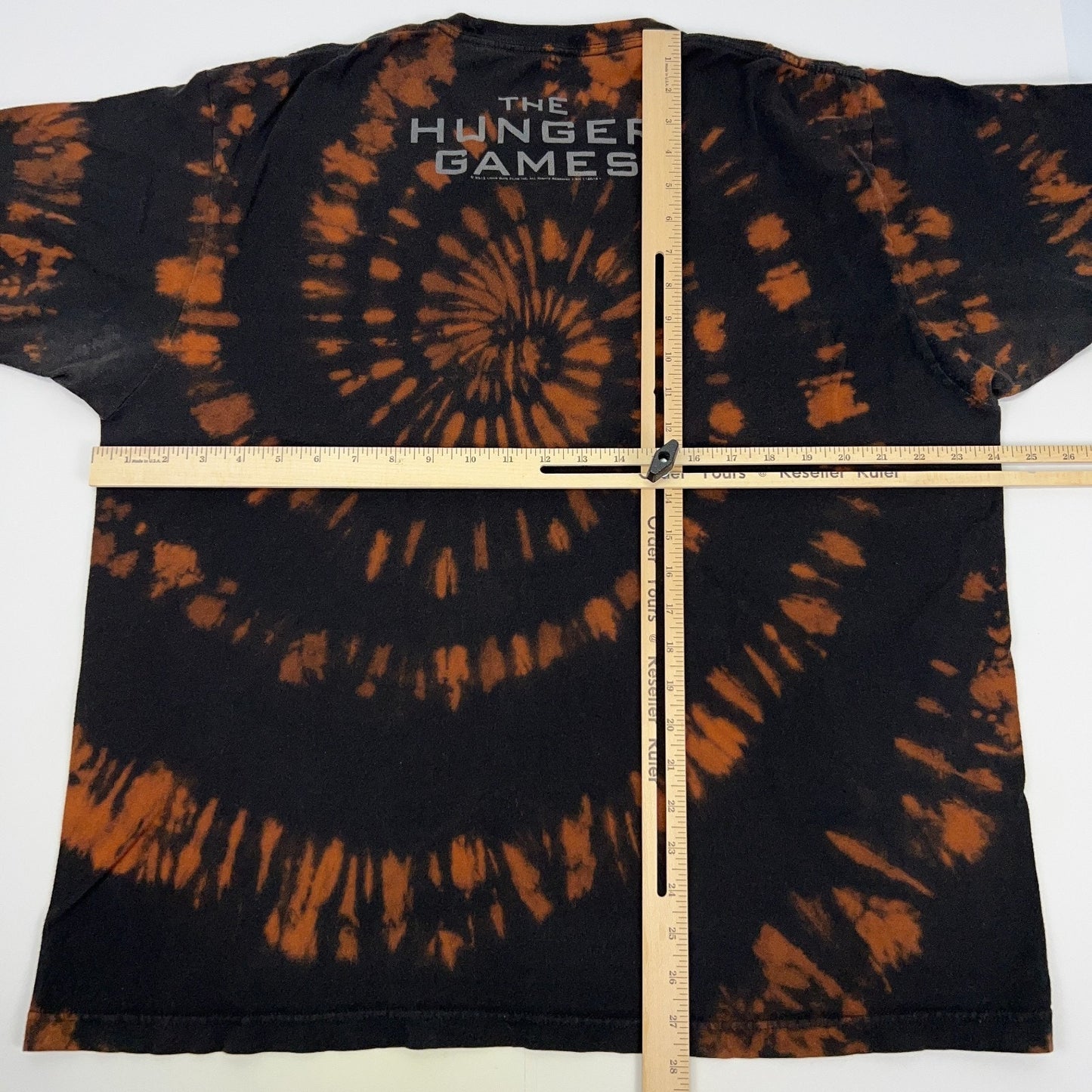 The Hunger Games District 12 T Shirt 2012 Movie Film Tie Dye Black XL X-Large