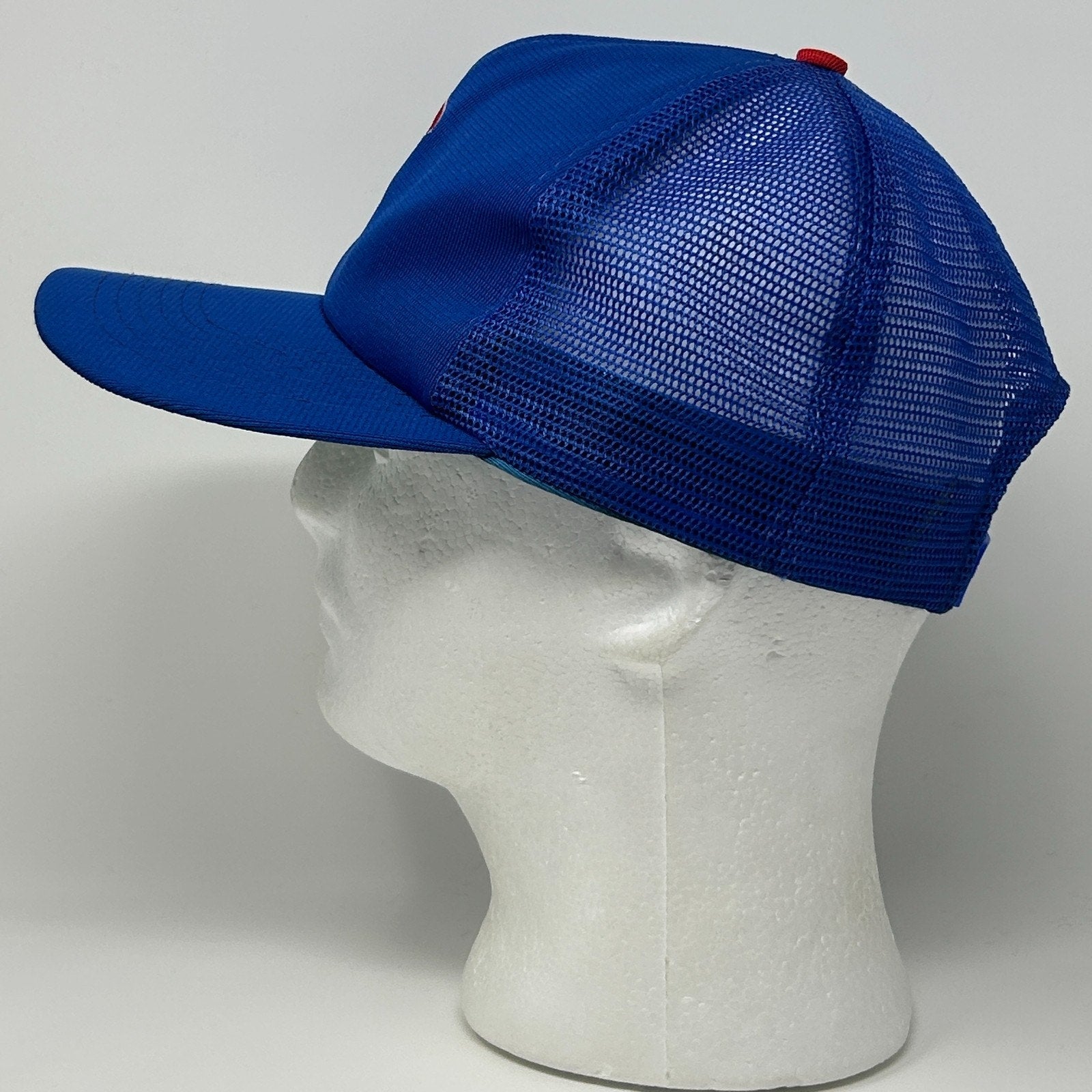 Vintage 80s Chicago Cubs Trucker Hat Baseball Cap UII Blue Mesh Snapback 6 Panel - Neon Vintage