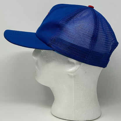 Vintage 80s Chicago Cubs Trucker Hat Baseball Cap UII Blue Mesh Snapback 6 Panel - Neon Vintage