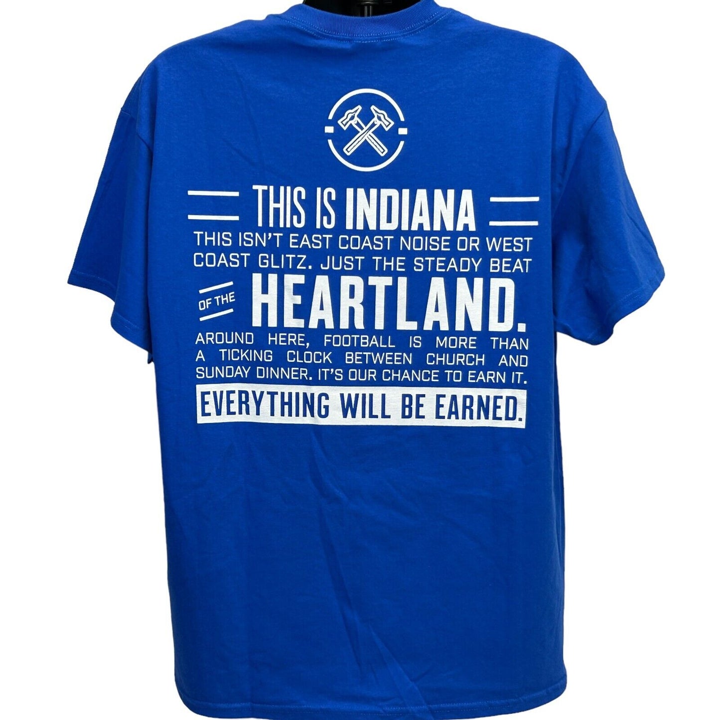 Camiseta de fútbol americano de la NFL Indianapolis Colts Indiana Heartland, talla extragrande, para hombre, color azul