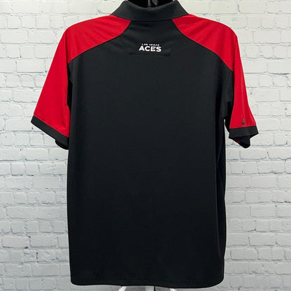 Las Vegas Aces Polo Shirt Antigua WNBA Basketball Golfer Black Mens XL X-Large