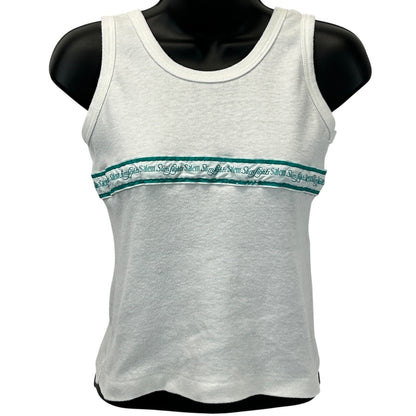 Vintage Salem Slim Lights Tank Top Womens XXS 2XS White 70s 80s Cigarettes Shirt