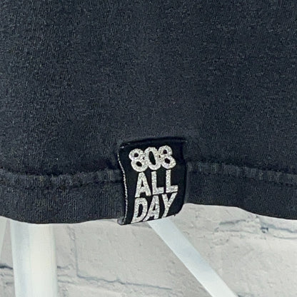808 All Day T Shirt L Large Black Surfer Surfing Surfboarding Hawaii Hawaiian