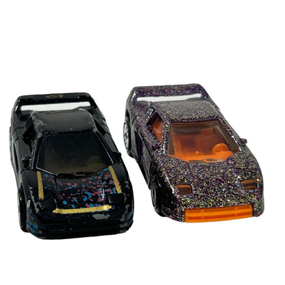 Lot of 2 Zender Fact 4 Hot Wheels Diecast Cars Purple Fact4 Biturbo Vintage 90s