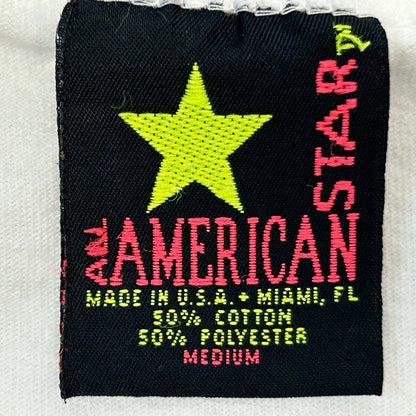 Camiseta sin mangas All Star Cafe Miami Beach, talla mediana, estilo vintage, años 90, para hombre, color blanco