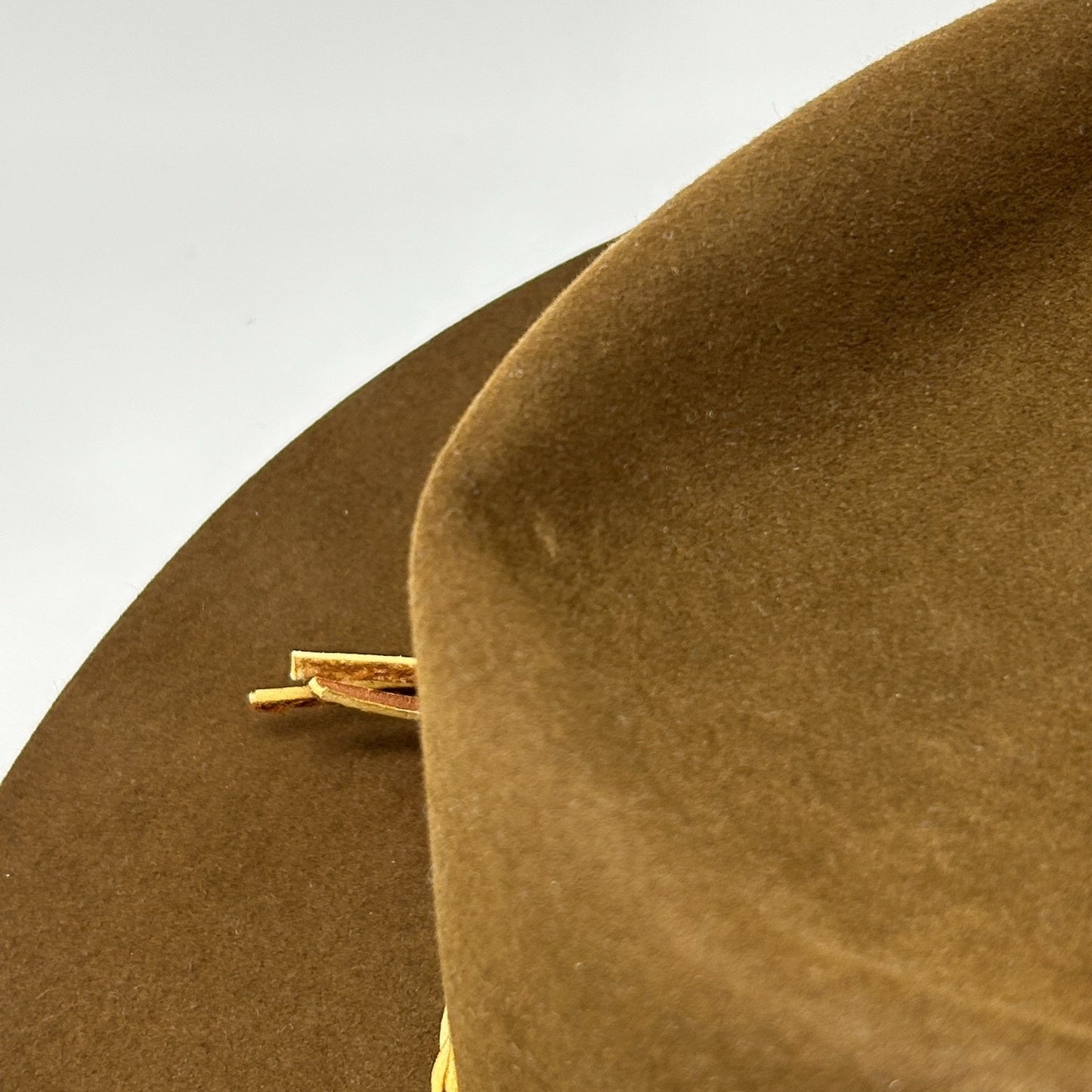 John B Stetson Company 3X XXX Beaver Cowboy Hat Western 3 Inch Brim Brown 6 7/8