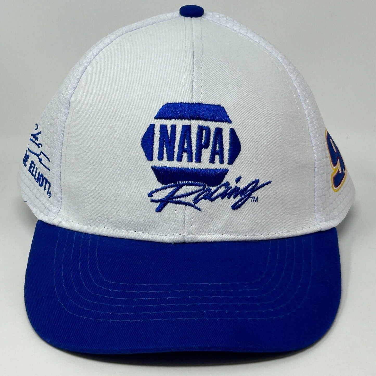 NAPA Racing Chase Elliott Strapback Hat White NASCAR Motorsports Baseball Cap