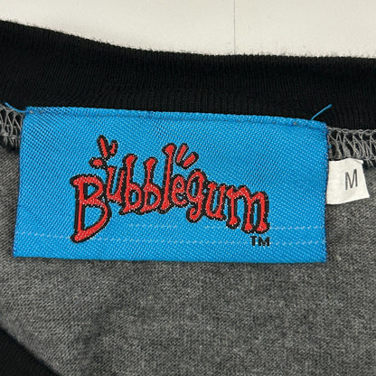 Vintage Y2Ks King of Lovers Ringer T Shirt Bubblegum Carlton Cards Gray M Medium