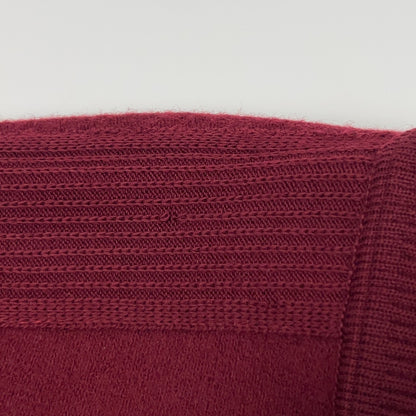 Vintage 90s All New Wool Logo Cardigan Sweater Red Long Sleeve Mens M Medium