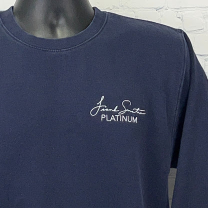Frank Sinatra Platinum Sweatshirt M Medium Blue Long Sleeve Crew Neck Sweater