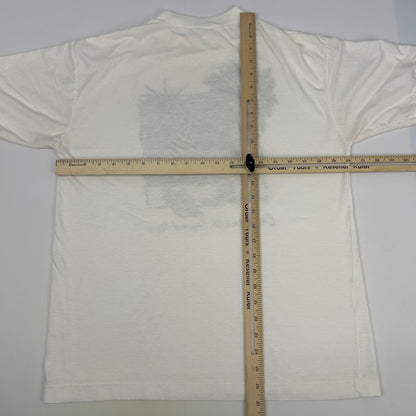 Vintage 80s Chankanaab Cozumel Mexico T Shirt Travel Tourist Tee White M Medium