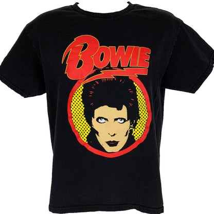 Camiseta grande con estampado de David Bowie Aladdin Sane con banda de glam rock y pop art en color negro