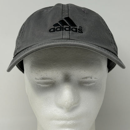 Adidas Dad Hat Baseball Cap Gray Logo Strapback 6 Panel Unstructured