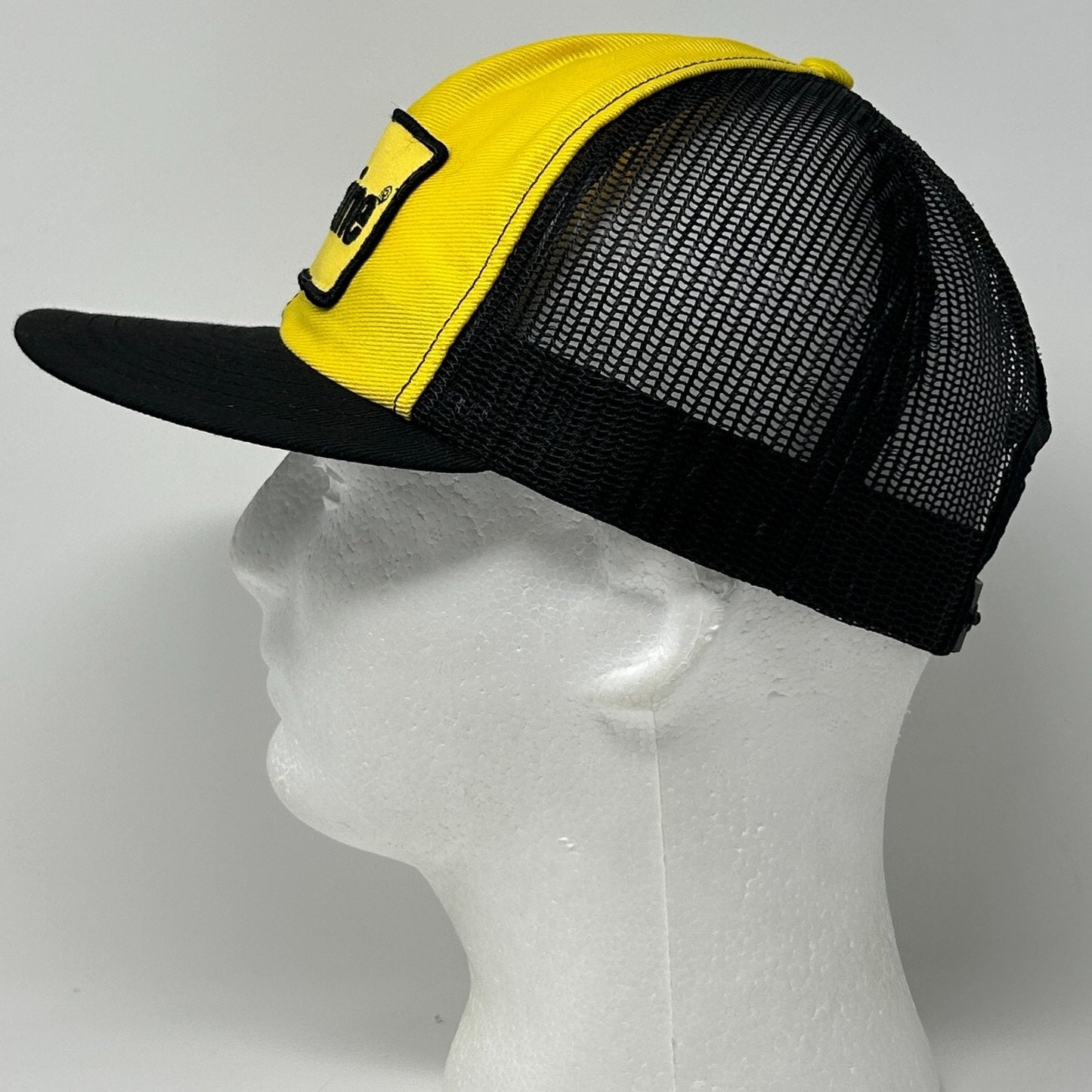 Vintage 80s Estemine Herbicide Trucker Hat Baseball Cap Farmer Snapback Yellow