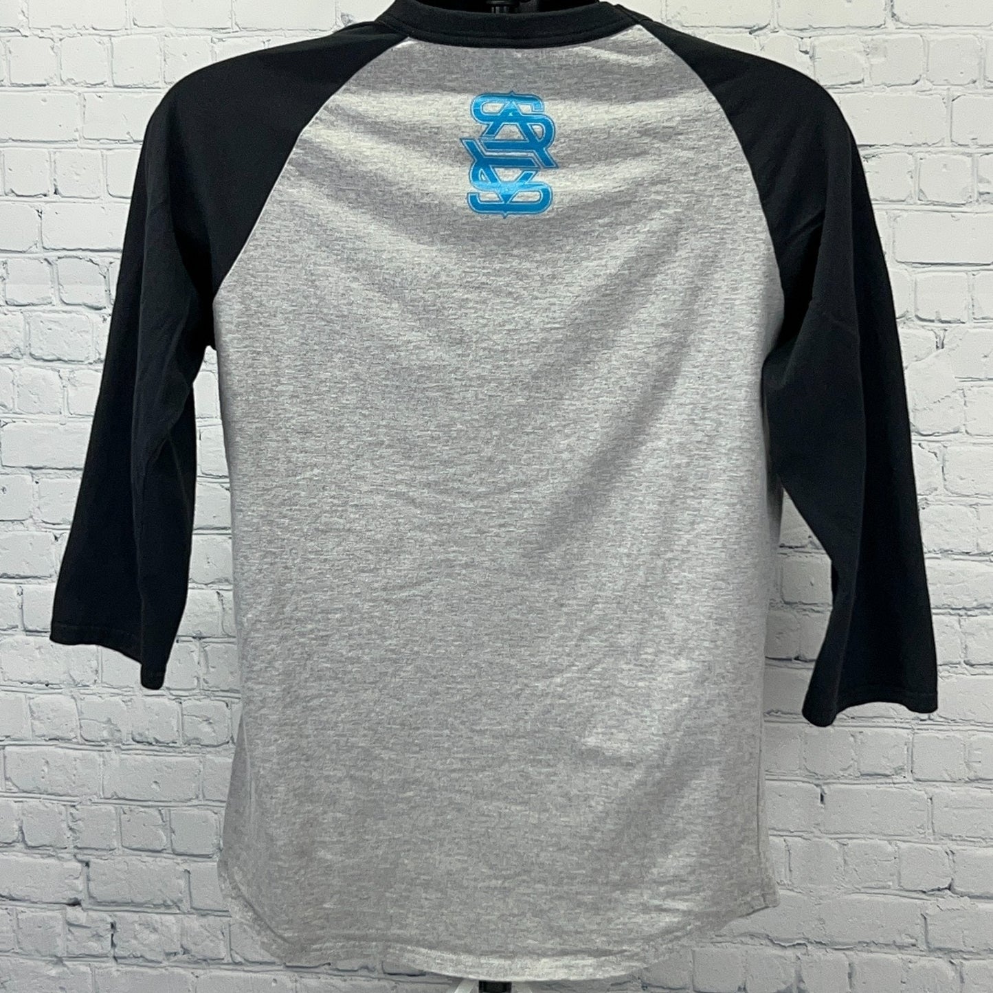 SAVS Native American Indian Raglan T Shirt S Small Gray 3/4 Sleeve Baseball Tee