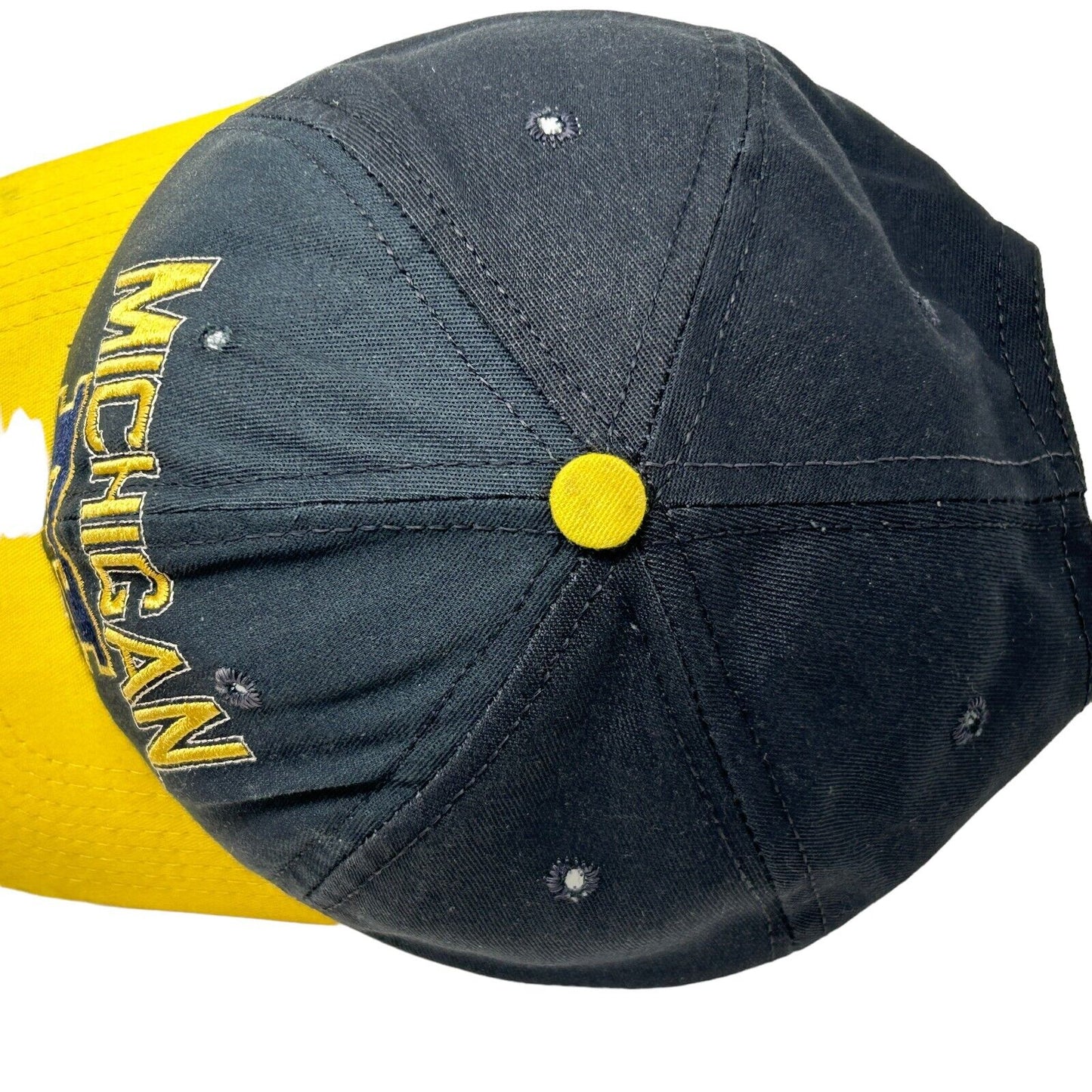 Gorra de béisbol vintage de los Michigan Wolverines de los años 90, azul, de la Universidad NCAA