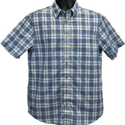 5.11 Tactical Hunter Plaid Snap Button Front Shirt Medium CCW RAPIDraw Mens Blue