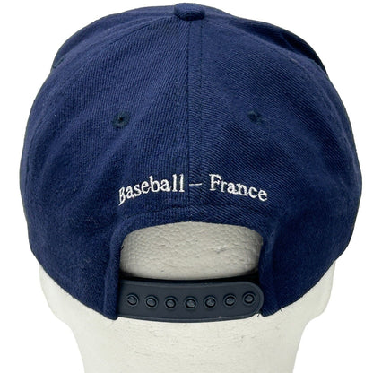 Gorra de béisbol francesa de algodón azul Ksar con seis paneles y cierre a presión