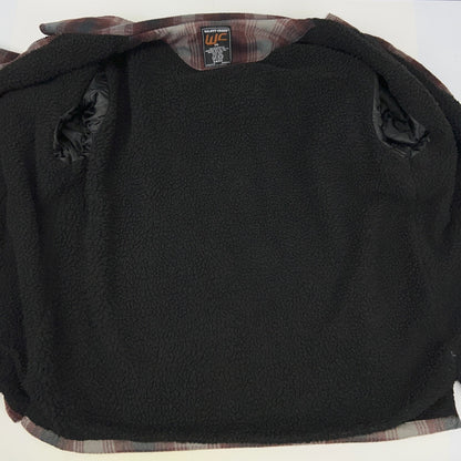 Walnut Creek Plaid Flannel Shirt Jacket Mens 2XL XXL Red Fleece Sherpa Lined