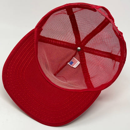 Vintage 80s Campbell 66 Humpin To Please Trucker Hat Baseball Cap Snapback Red