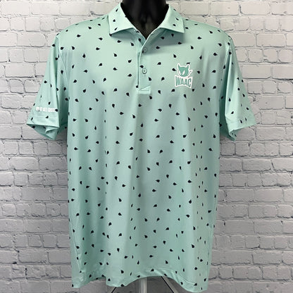 WAAC Win At All Costs Golf Polo Shirt Logo Golfing Golfer Green Mens XL X-Large