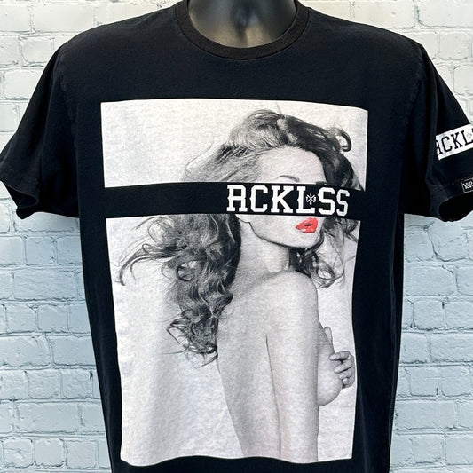 Young & Reckless YR RCKLSS T Shirt Black Streetwear Short Sleeve Mens M Medium - Neon Vintage
