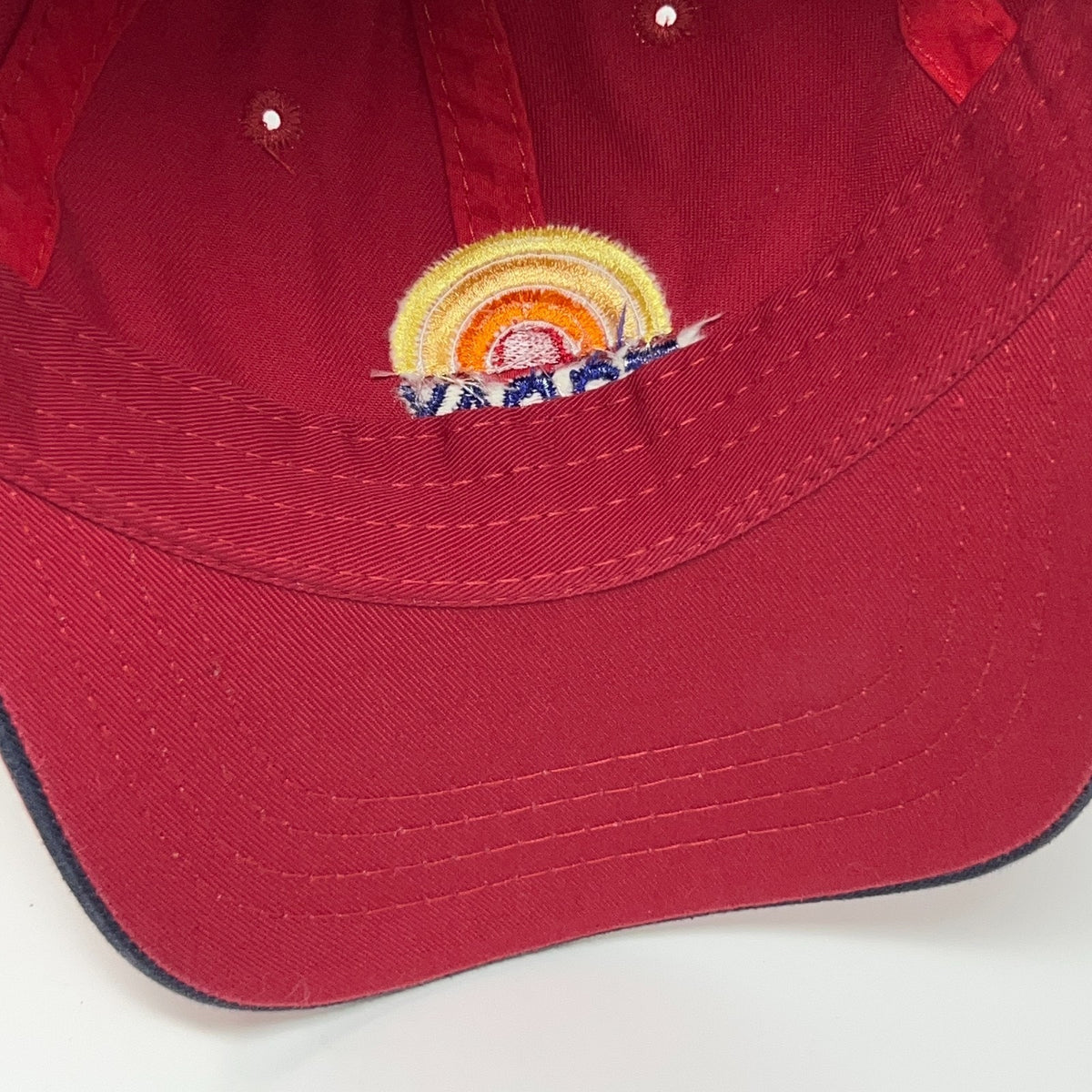 NBC Today Show Rainbow Logo Dad Hat Red Strapback Baseball Cap Adult Adjustable