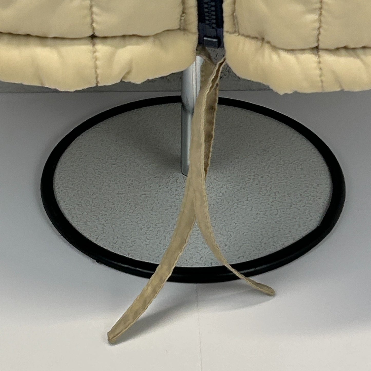 Vintage 80s Snow Weather Puffer Ski Jacket Skier Skiing Beige Womens 20 1/2