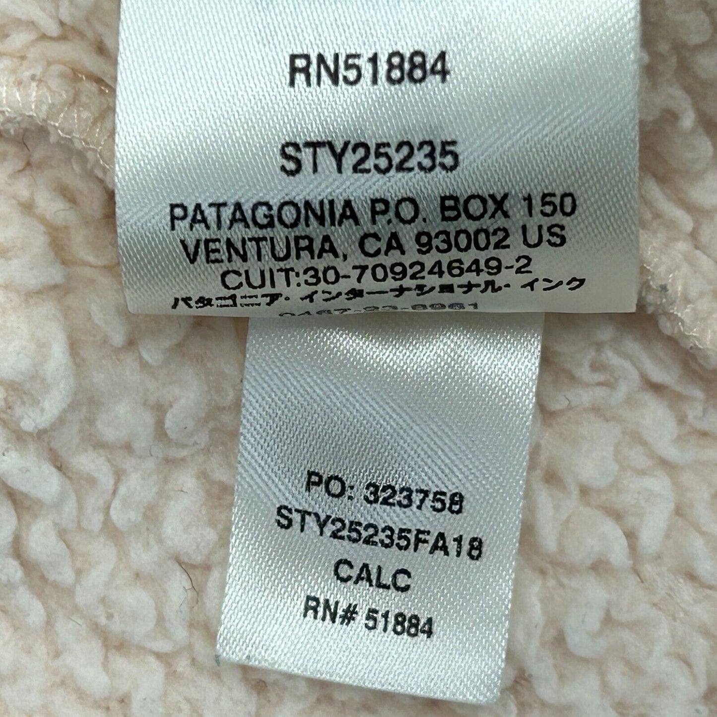 巴塔哥尼亚女式洛斯加托斯 1/4 拉链羊毛夹克毛衣奶油色 25235 中号