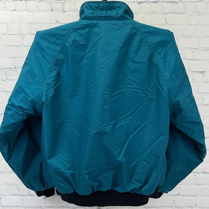Vintage 90s Fremont Street Experience Bomber Jacket Las Vegas Green Mens L Large
