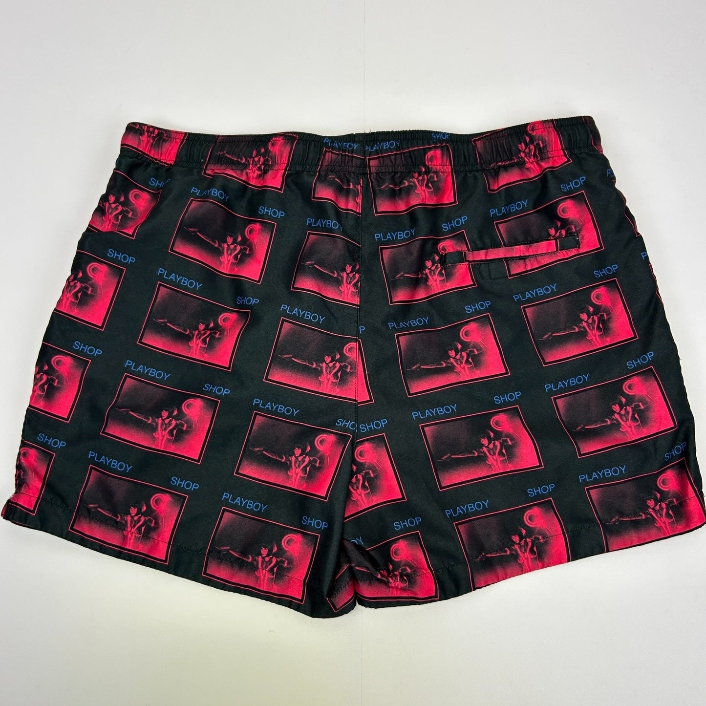 Playboy by Pacsun Swim Trunks Shorts Shop Mesh Lined Pockets Black XL X-Large