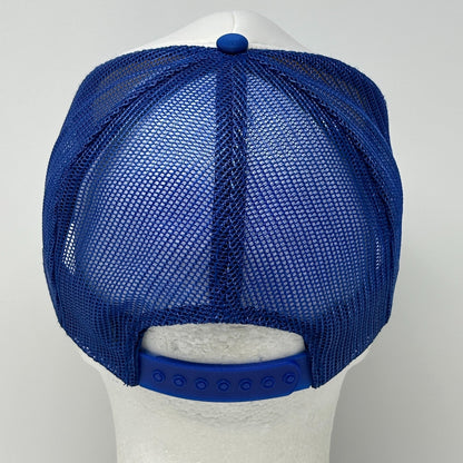 Vintage 1986 World Exposition Trucker Hat Baseball Cap Vancouver Snapback Blue