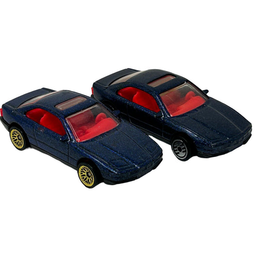 Lot of 2 BMW 850i Hot Wheels Collectible Diecast Car Blue Vehicle Vintage 90s