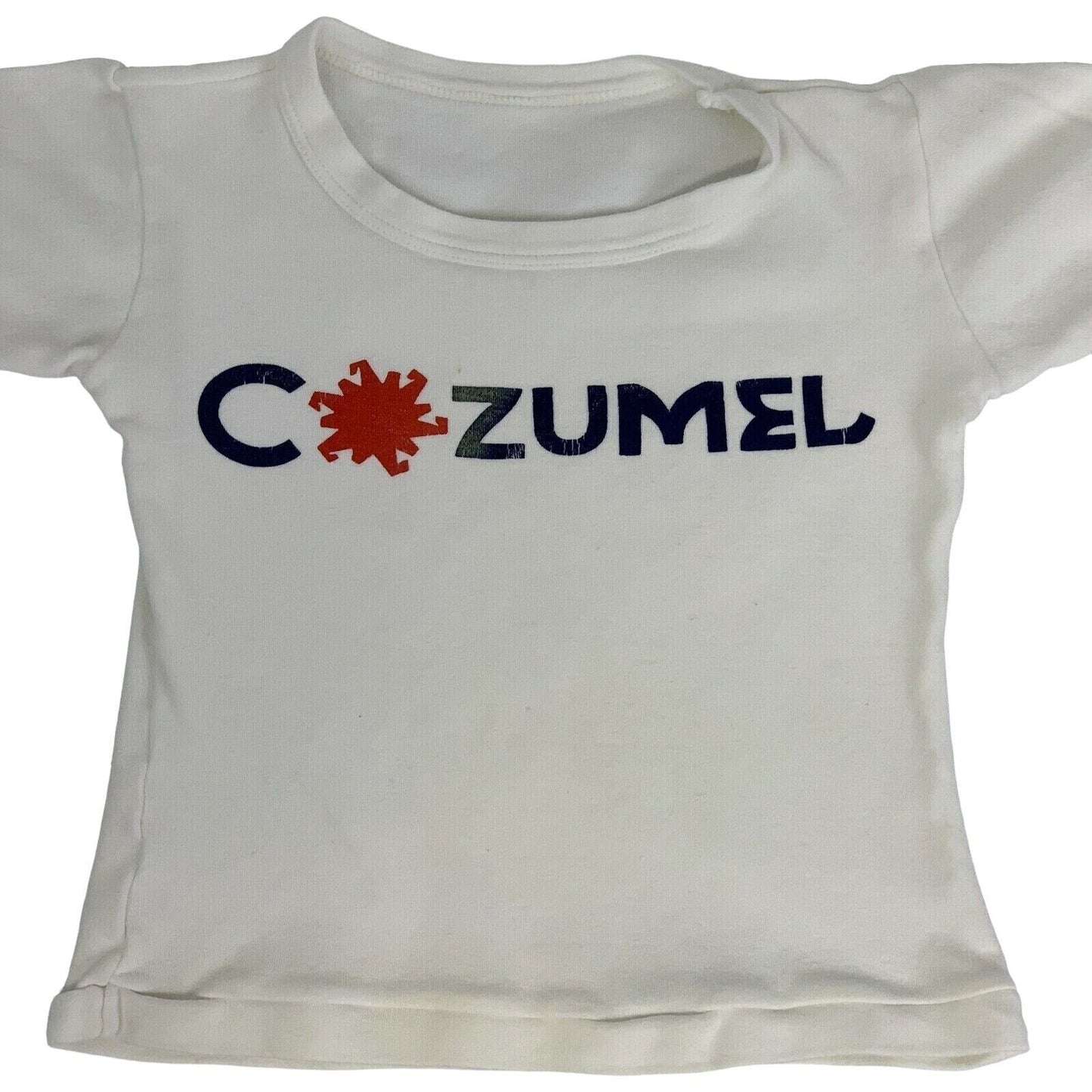 Camiseta vintage de los años 80 para niñas y niños de Cozumel, México, 3T, para viajes, color blanco