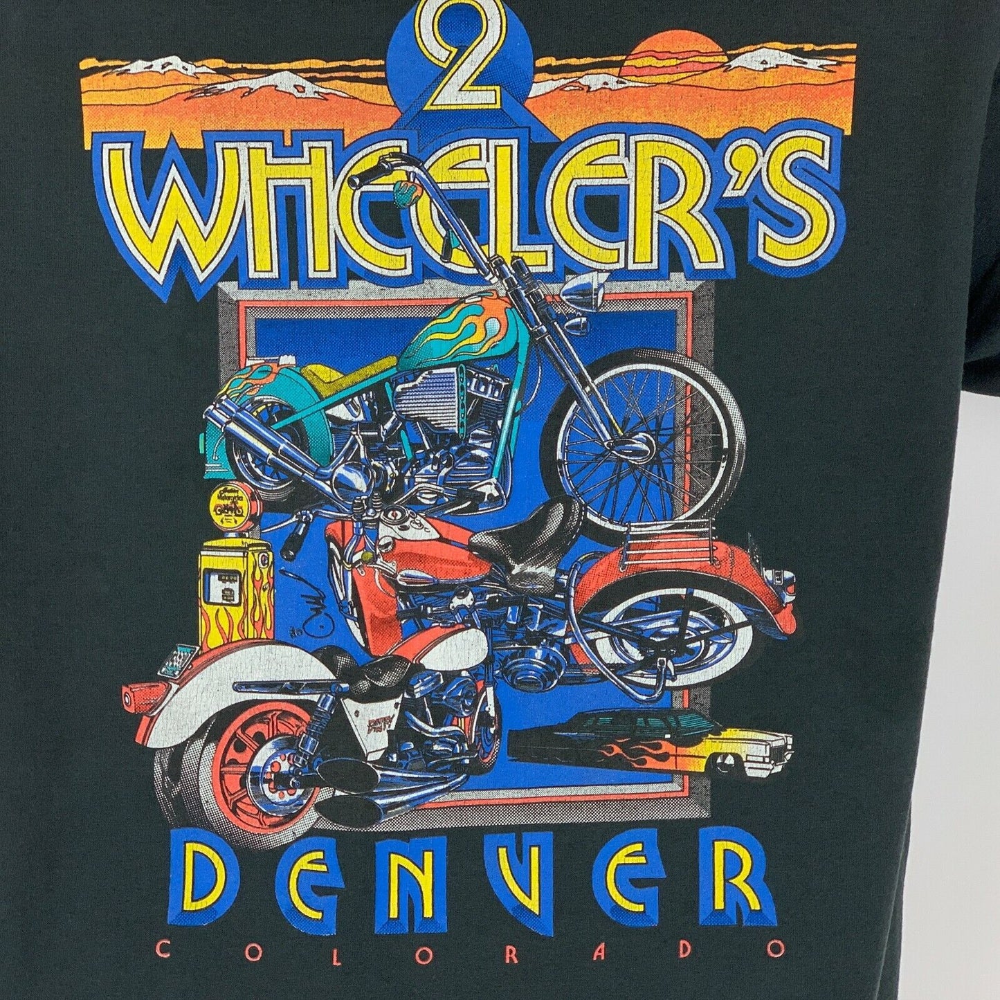 1993 Sturgis President Clinton Pope Vintage 90s T Shirt Motorcycle Biker Medium