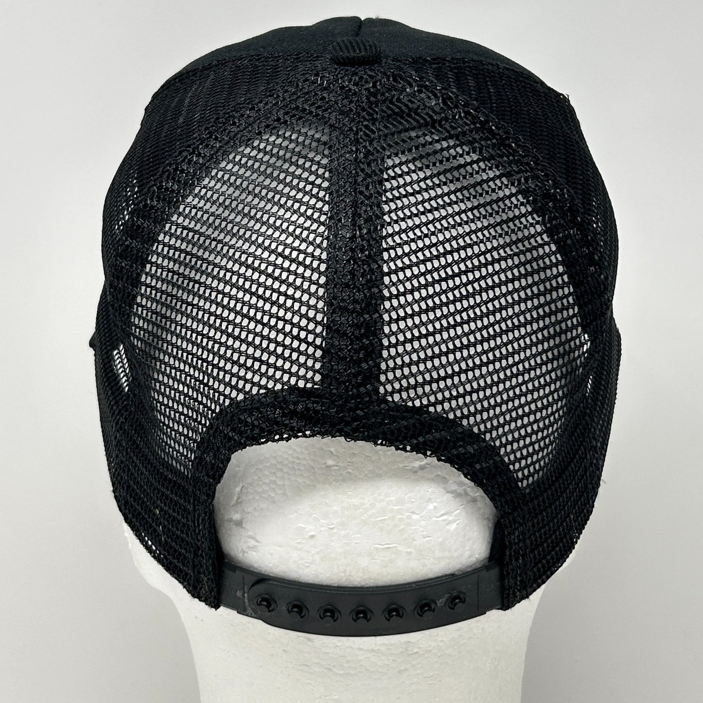 Vintage UWS Football Trucker Hat Cap Black 80s University of Wisconsin Superior