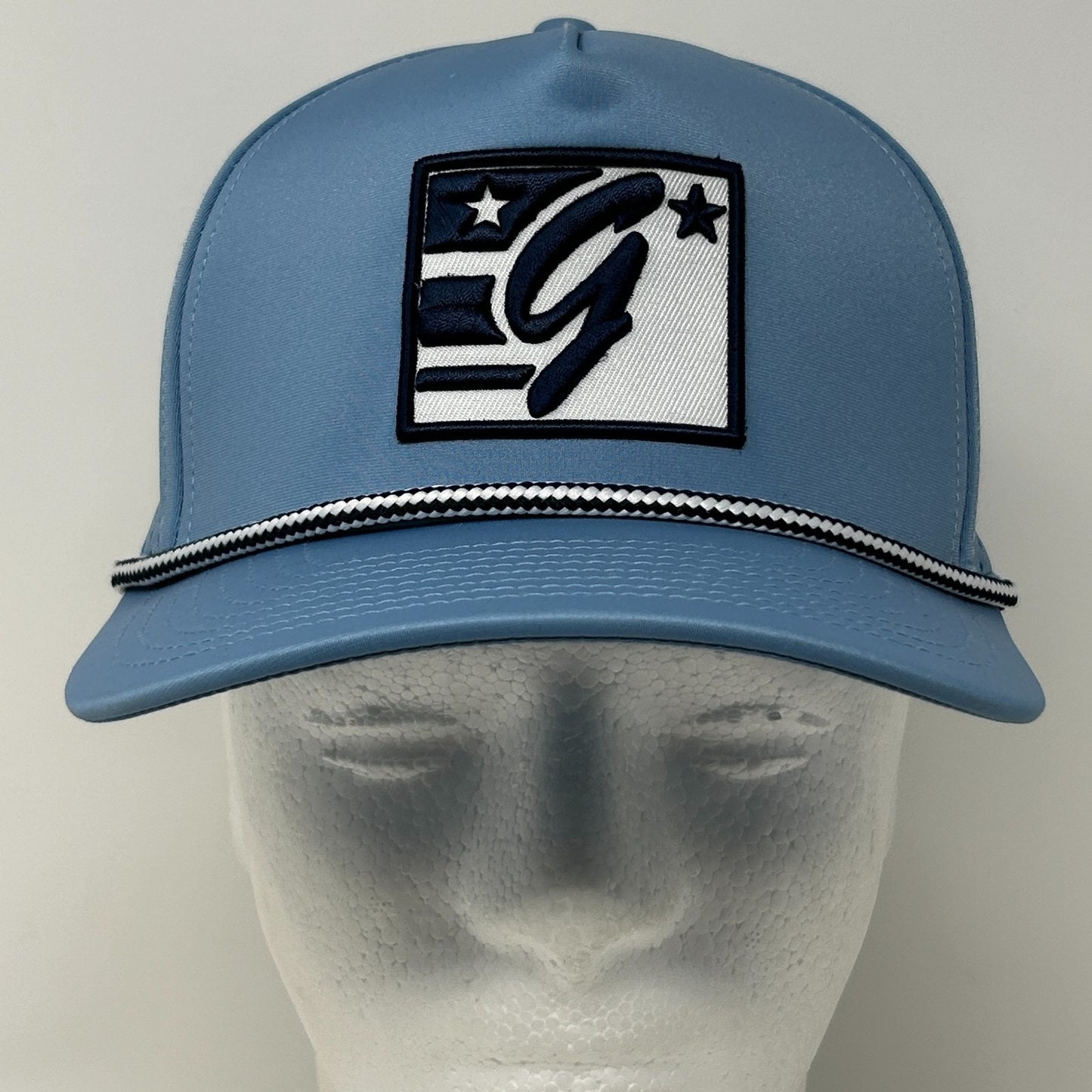 The Game Logo Trucker Hat Cap Blue Mesh Snapback 5 Panel A-Frame Rope Corded