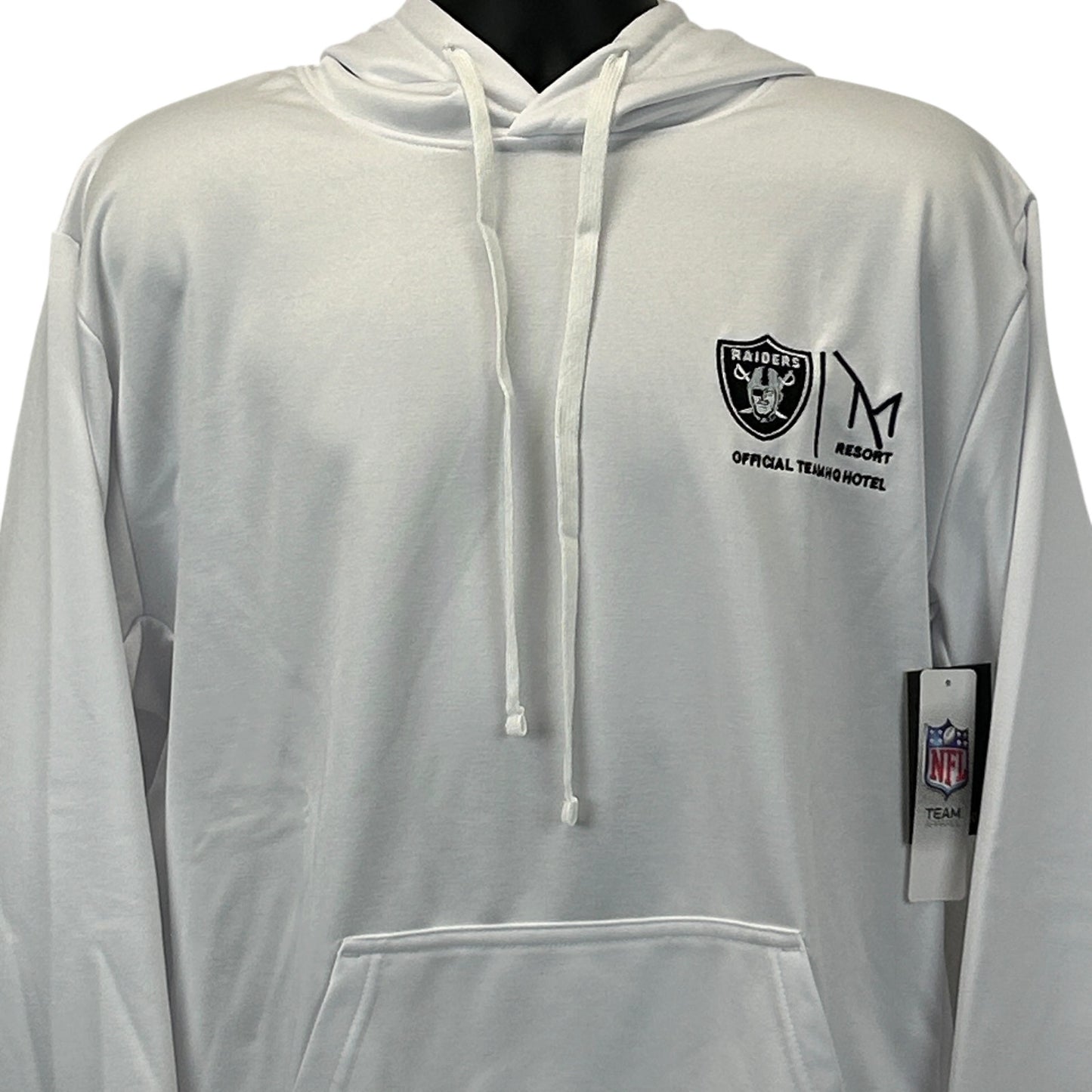 Las Vegas Raiders M Resort Hoodie Hooded Sweatshirt HQ Hotel White XL X-Large