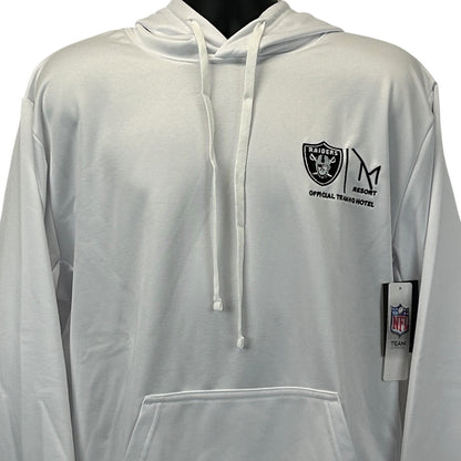 Las Vegas Raiders M Resort Hoodie Hooded Sweatshirt HQ Hotel White XL X-Large