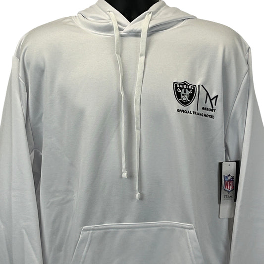 Las Vegas Raiders M Resort Hoodie Hooded Sweatshirt HQ Hotel White XL X-Large