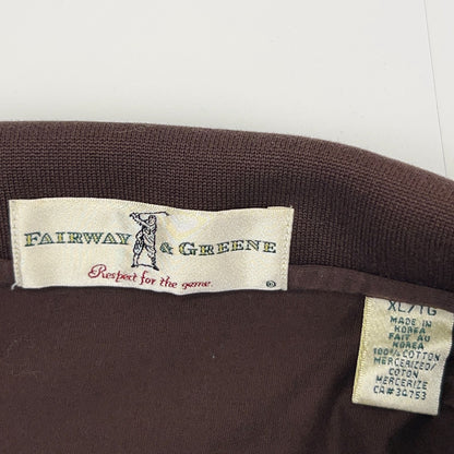 Vintage 90s Mercedes Benz Golf Polo Shirt Mens XL X-Large Brown Fairway & Greene